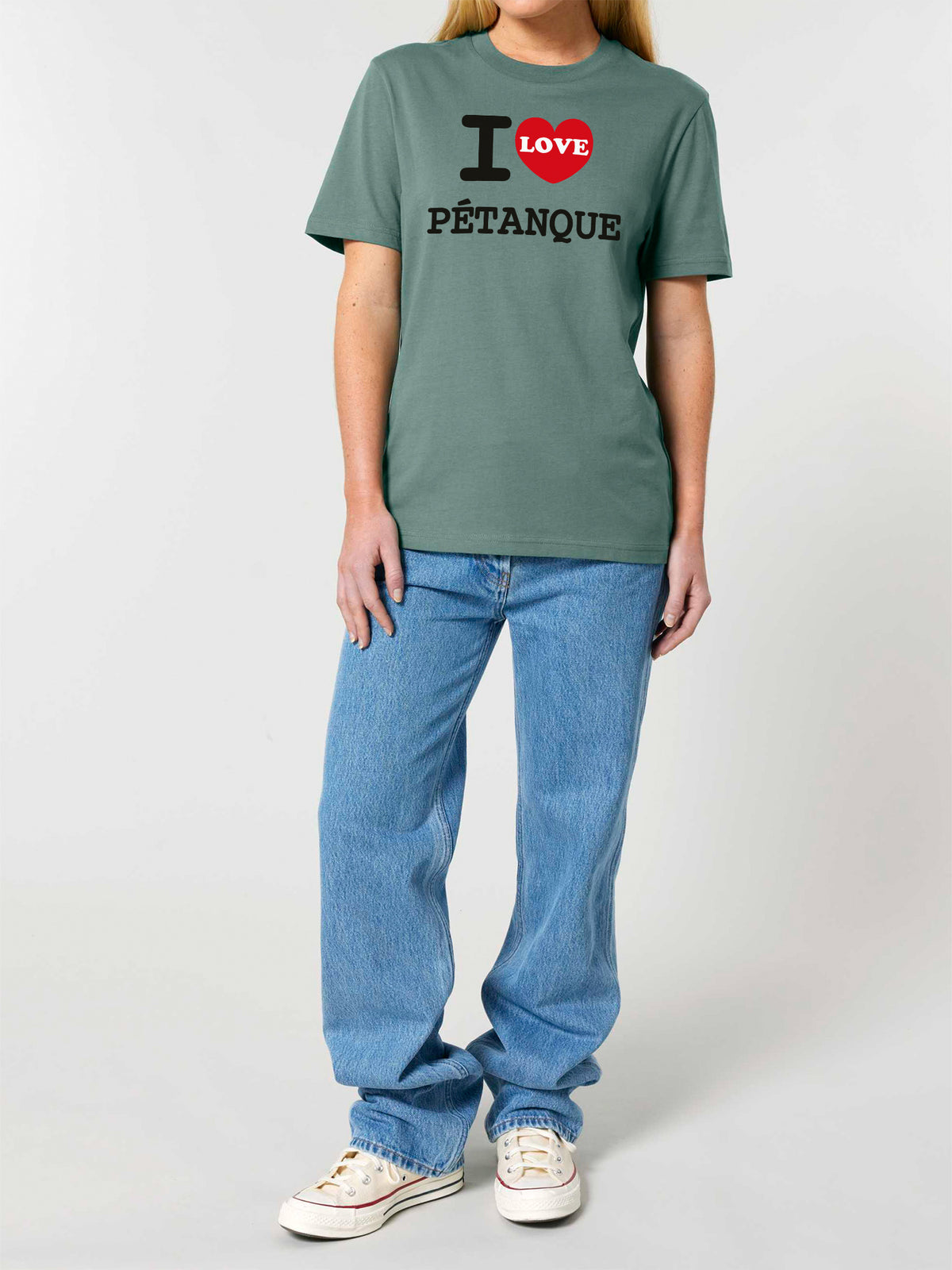 T-Shirt I Love Pétanque Cœur Et Boule – Cadeau Drôle Pour Fan De Pétanque, Homme Femme